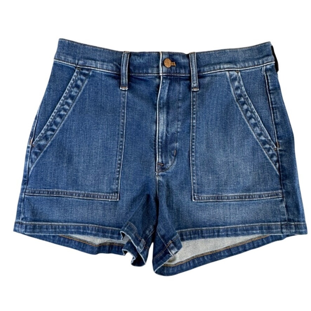J.Crew Denim Patch Pocket Shorts Medium Wash Blue Size 30